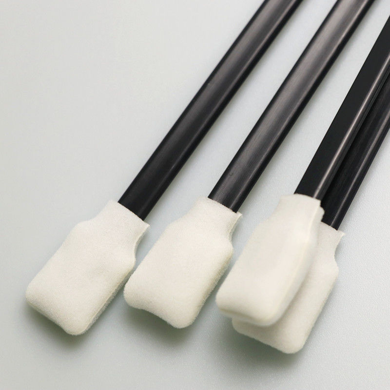 Polystyrene Handle Swabs busa persegi panjang dengan panjang 128mm untuk membersihkan kamar bersih bebas lint