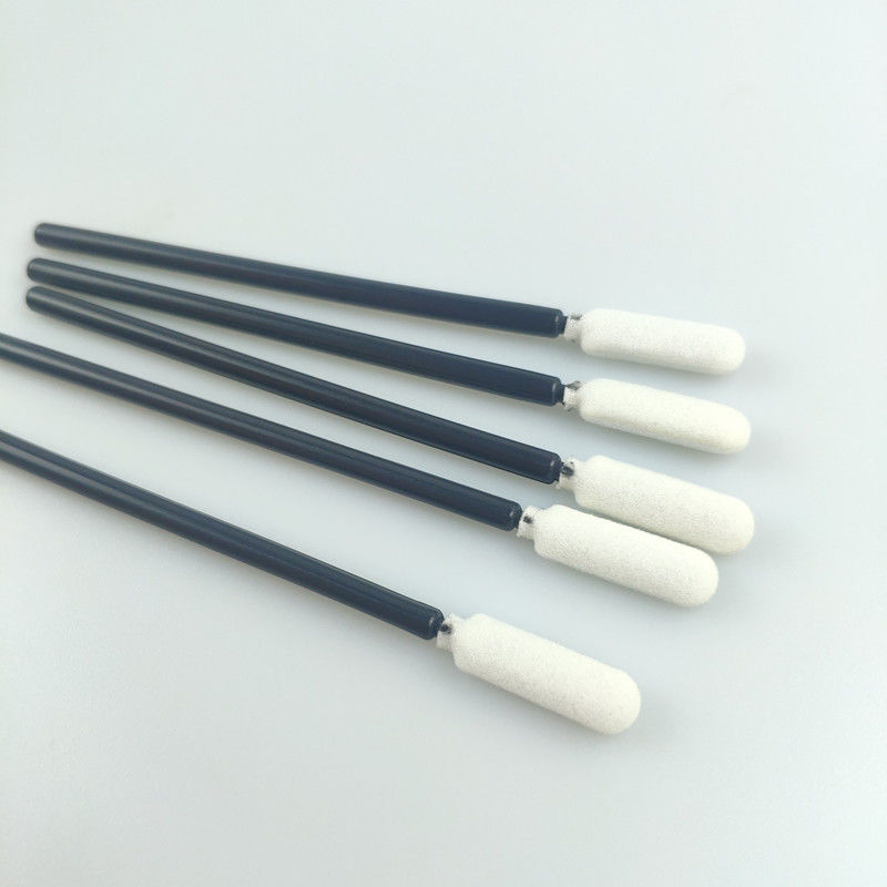 TX710 Cleanroom Swab dengan Panjang 110mm 100PCS Hitam Putih Open Cell Sponge Foam Tip Swabs bebas debu